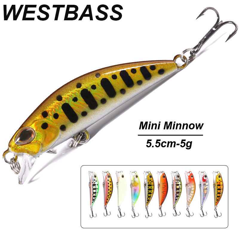 Fishing Lure Jerkbait - Westbass 1PX Micro Minnow Lokken 55Mm-5G