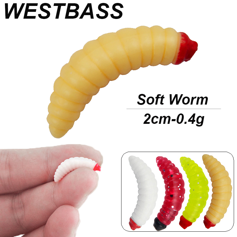 Fishing Lure Swimbait - WESTBASS 20/50PCS Zachte Larve Swimbait 2cm