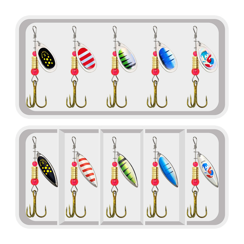 Fishing Lure Spinnerbait - Vissen Lokken Spinner Rotatie Lepels 10-delige