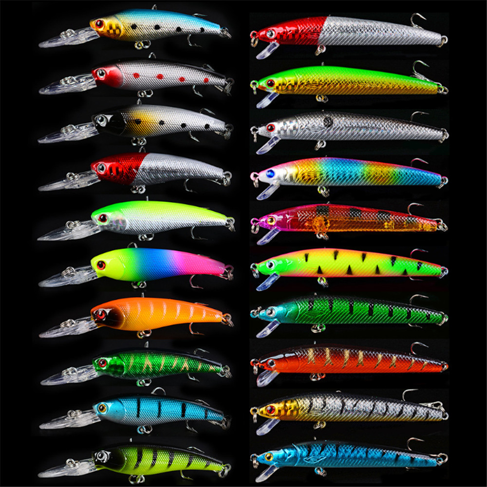 Fishing Lure Crankbait - 20 Stks/partij Minnow Vissen Lokt Set