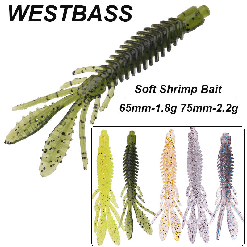 Fishing Lure Swimbait - Westbass 5Pcs Zachte Larve Baits 1.8G-2.2G