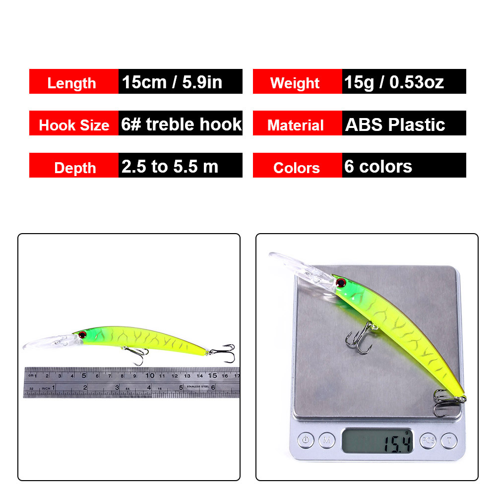 1PCS 15cm 15g Diep Duiken Jerk - Fishing Lure Crankbait recensie en prijs