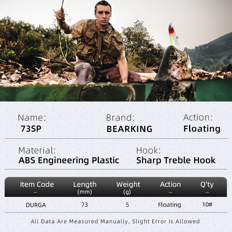 BEARKING Nieuw model 73mm 5g p - Fishing Lure Crankbait recensie en prijs