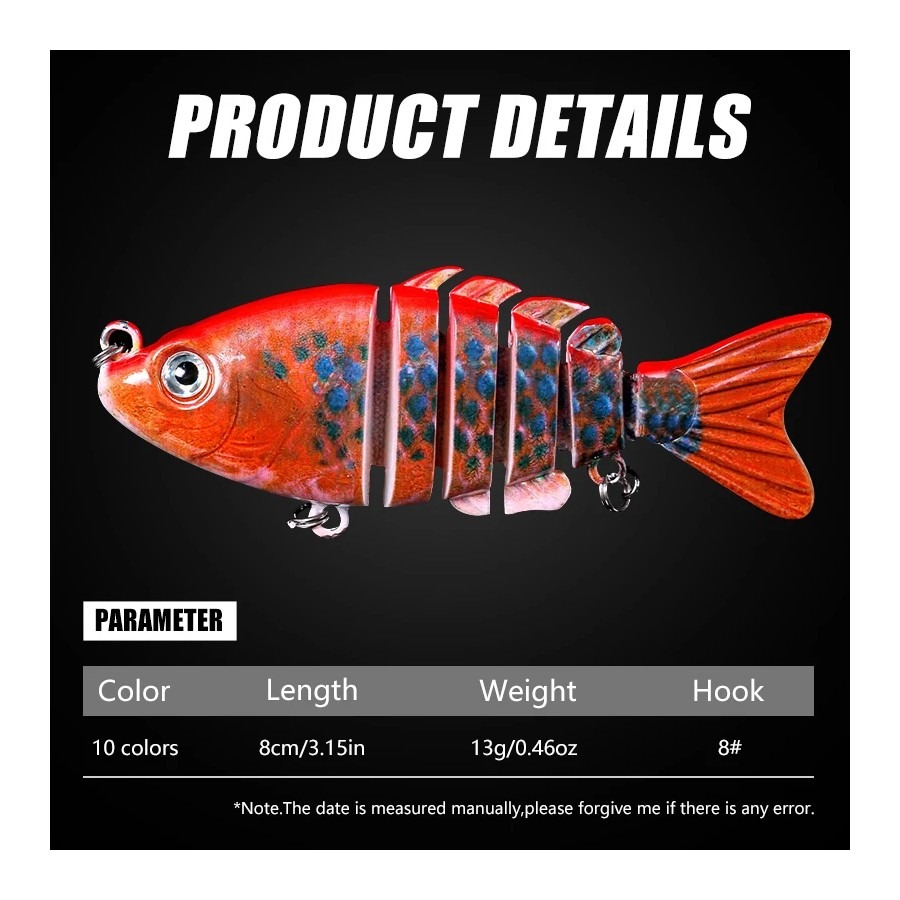 1 STKS 8 cm 13g Levensechte Vi - Fishing Lure Swimbait recensie en prijs