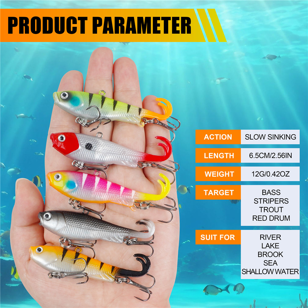 5 Stuks Voorgemonteerd Jig Hea - Fishing Lure Swimbait recensie en prijs